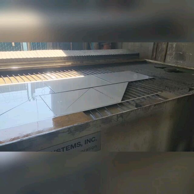 Stainless steel, meet our waterjet machine! 💦😎 Cutting with precision and loading with care! 🙌🏽 Quality work is always top priority! 🔥  #qualitywork #fabrication #waterjetcutting #stainlesssteel #skilledteam